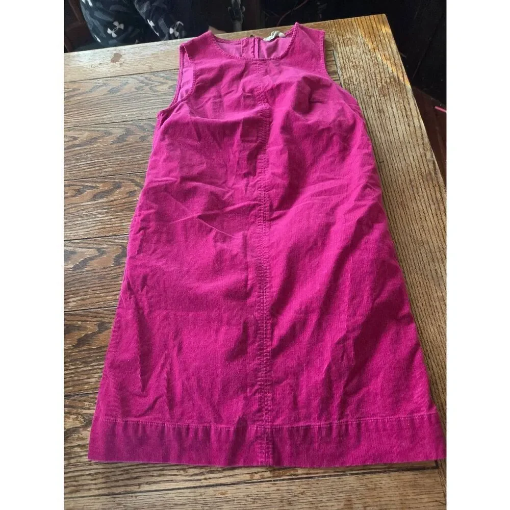 BODEN Evie cord shift dress in magenta Sz 4R